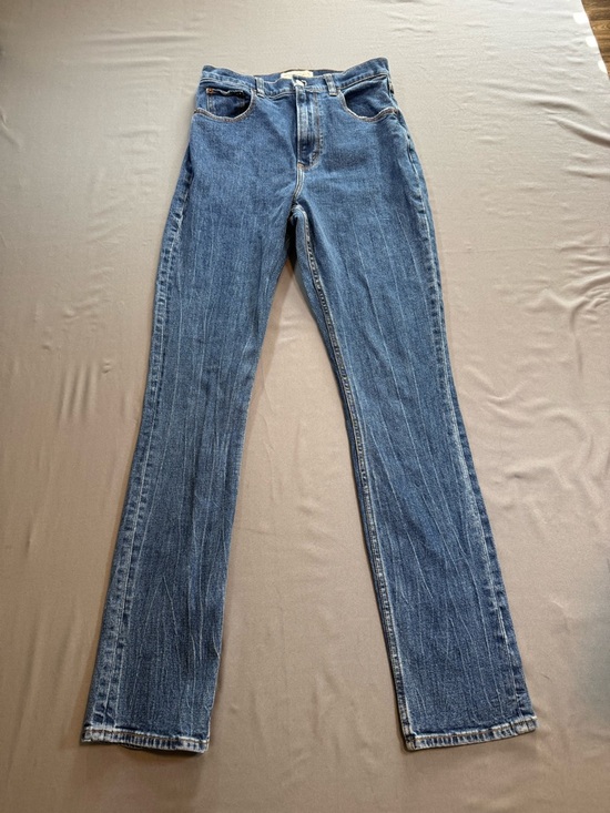 Abercrombie & Fitch Denim - Abercrombie & Fitch Medium Blue High-Rise Straight Jeans